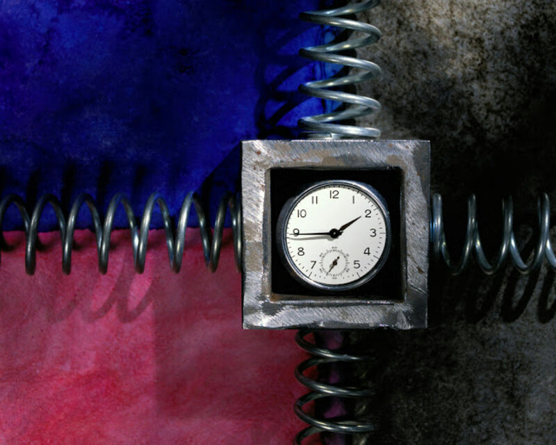 Clock in Metal Box