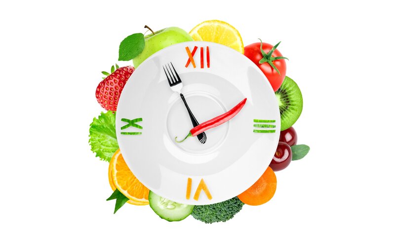 Clock Made of Food