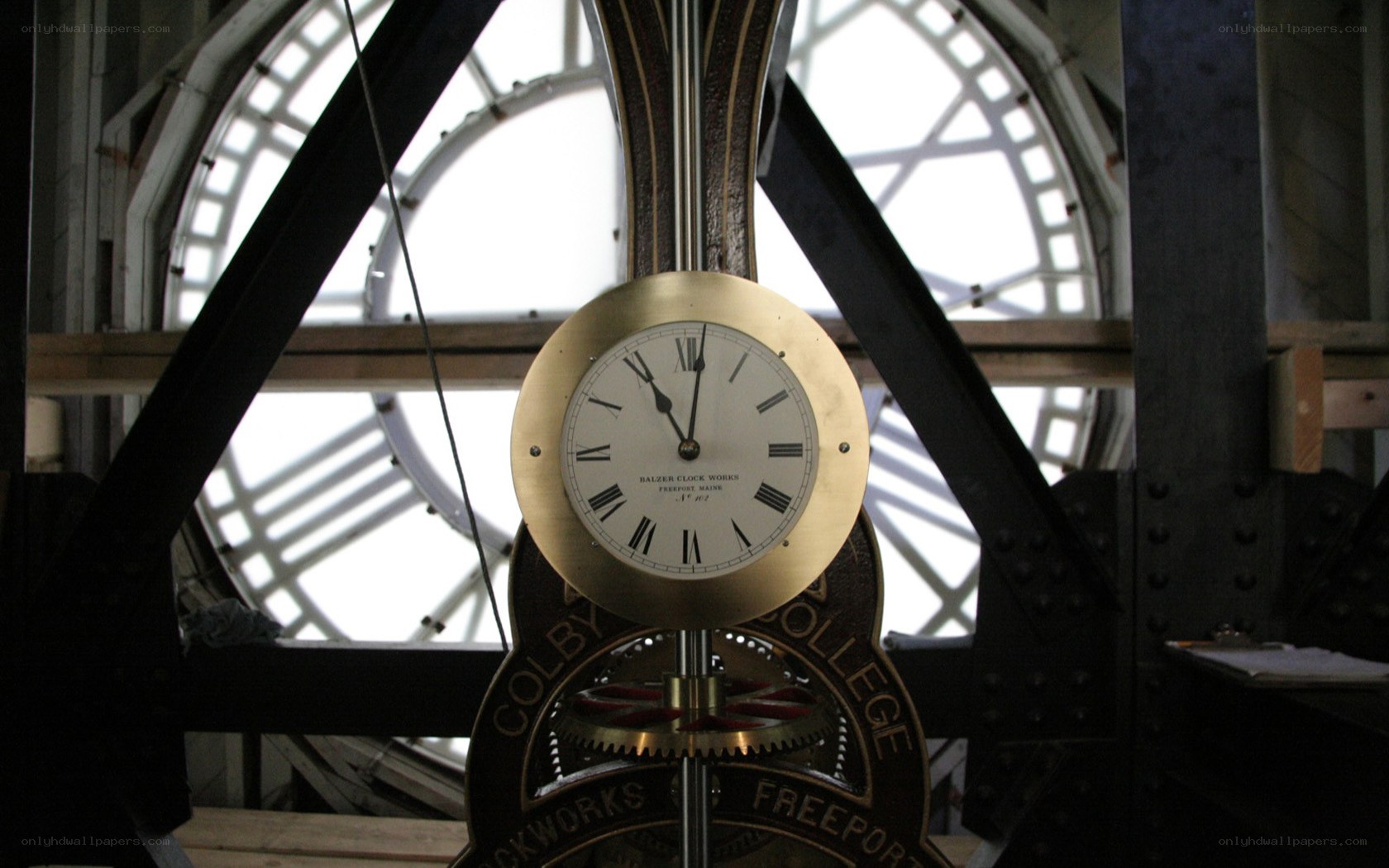 Clock mechanism at Colby College