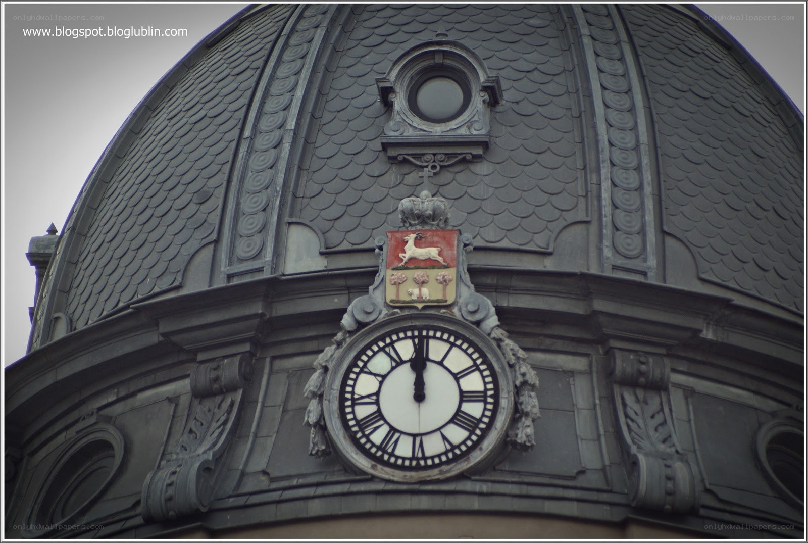 Clock on a domed building