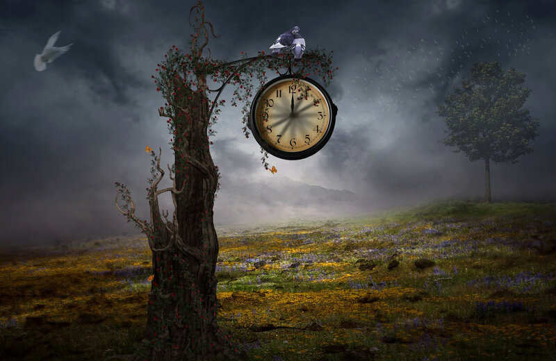 Clock on a Tree — Gray