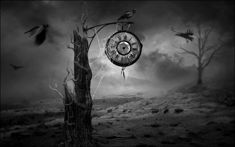 Clock on Dead Tree