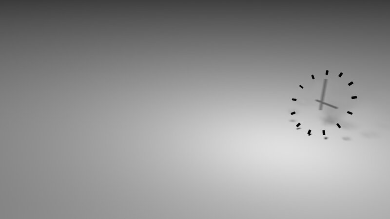 Clock on Gray Background