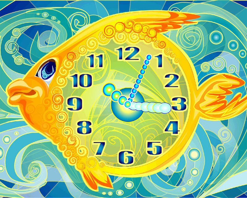 Clock Shaped Like a Fish