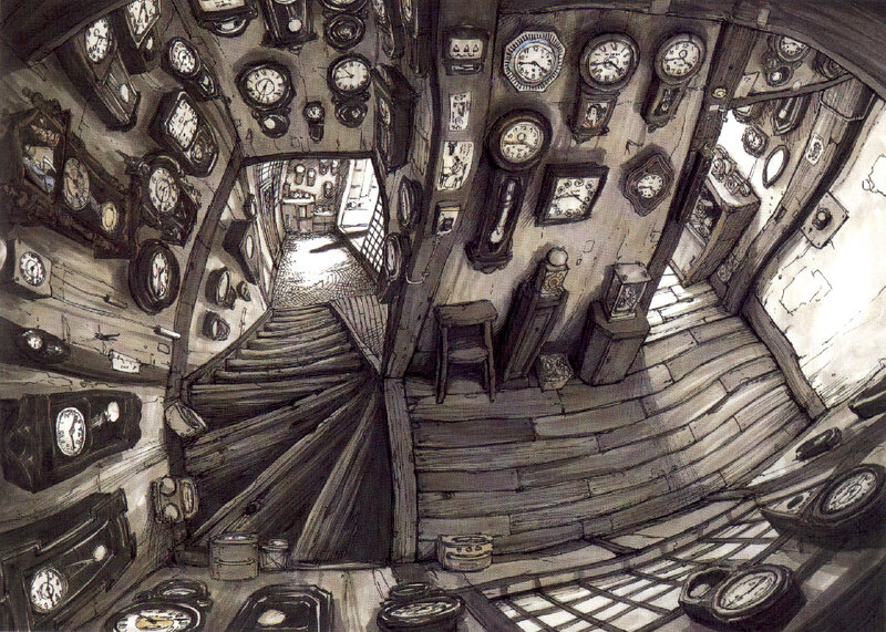 Clock shop interior