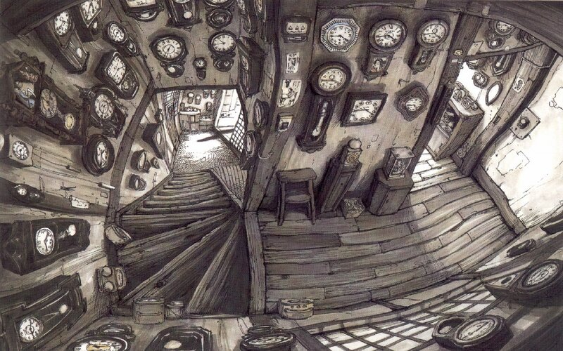Clock shop interior