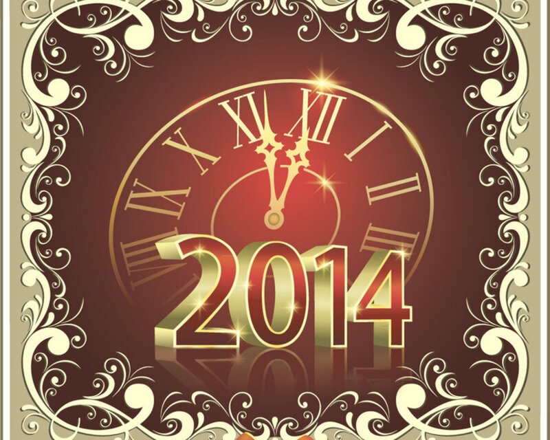 Clock Showing 2014