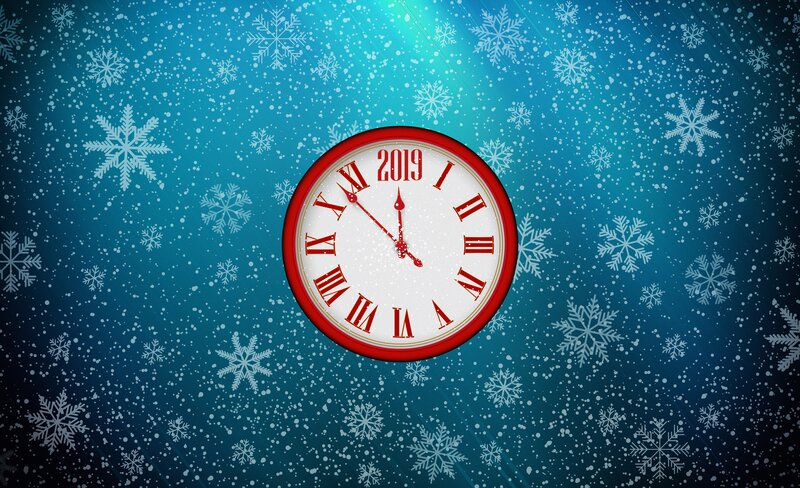Clock Showing 2019