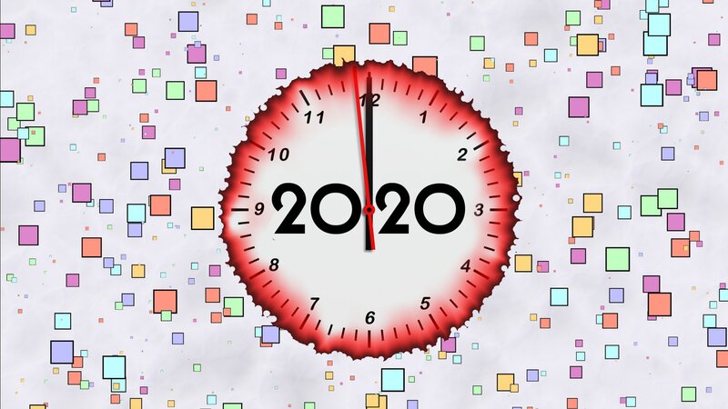 Clock Showing Year 2020