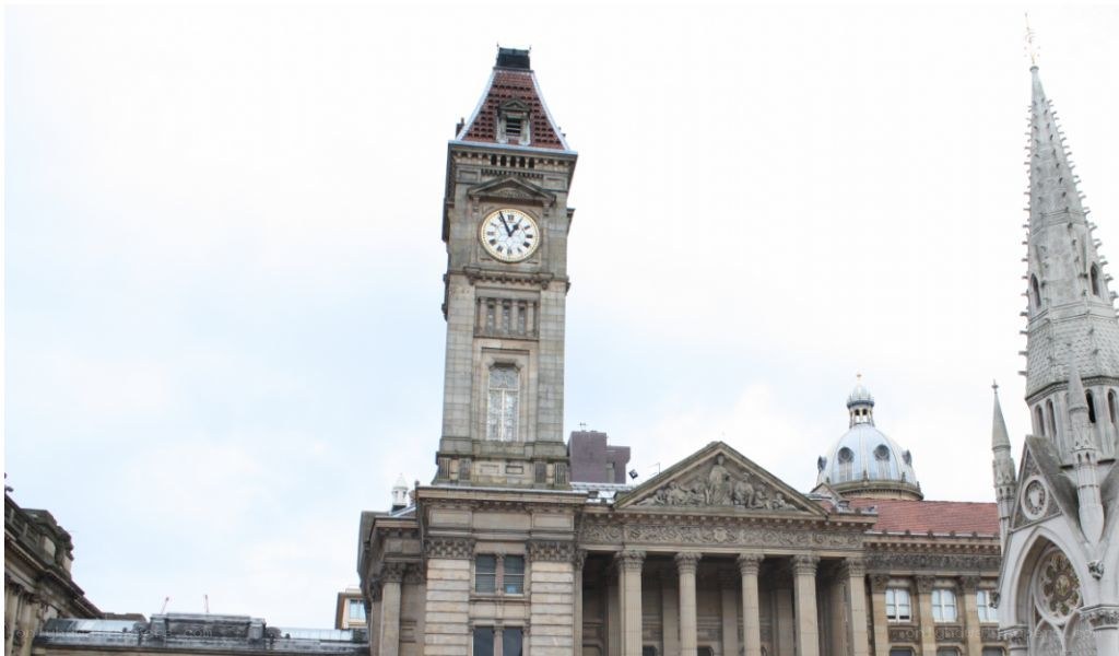 clock tower and historic buildings