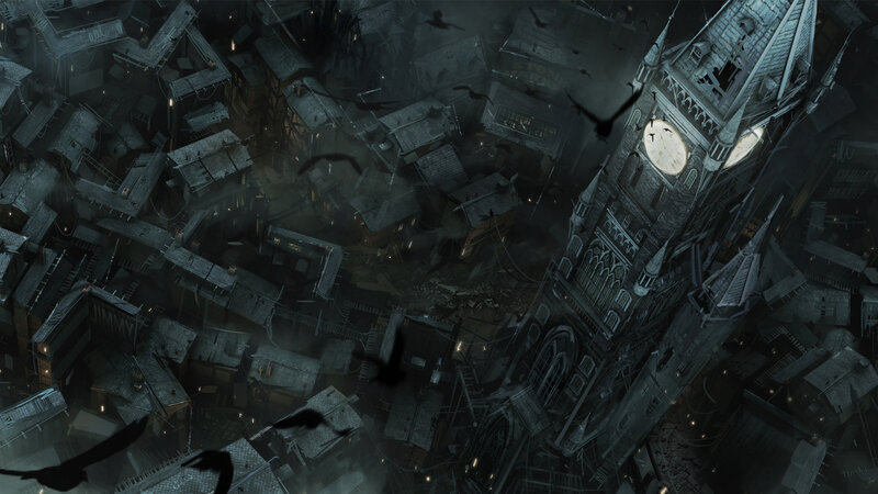 Clock Tower in City