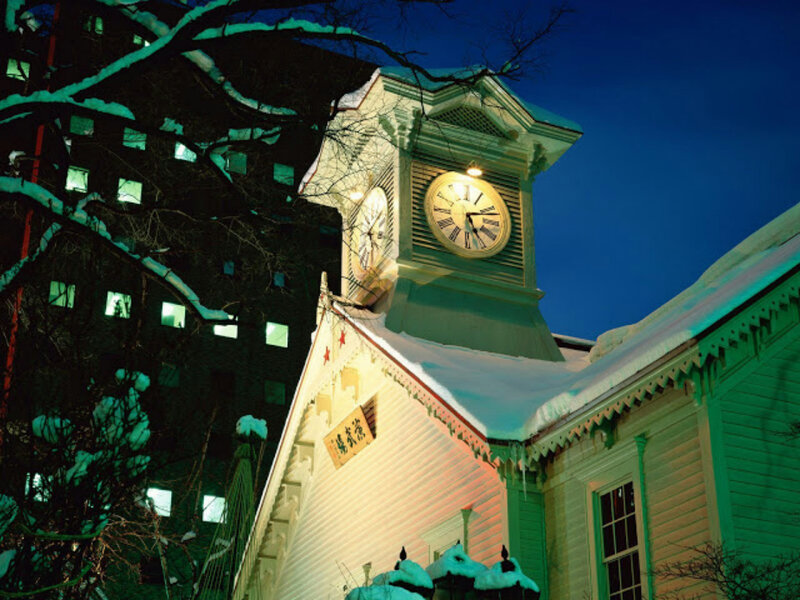 Clock Tower in Snow