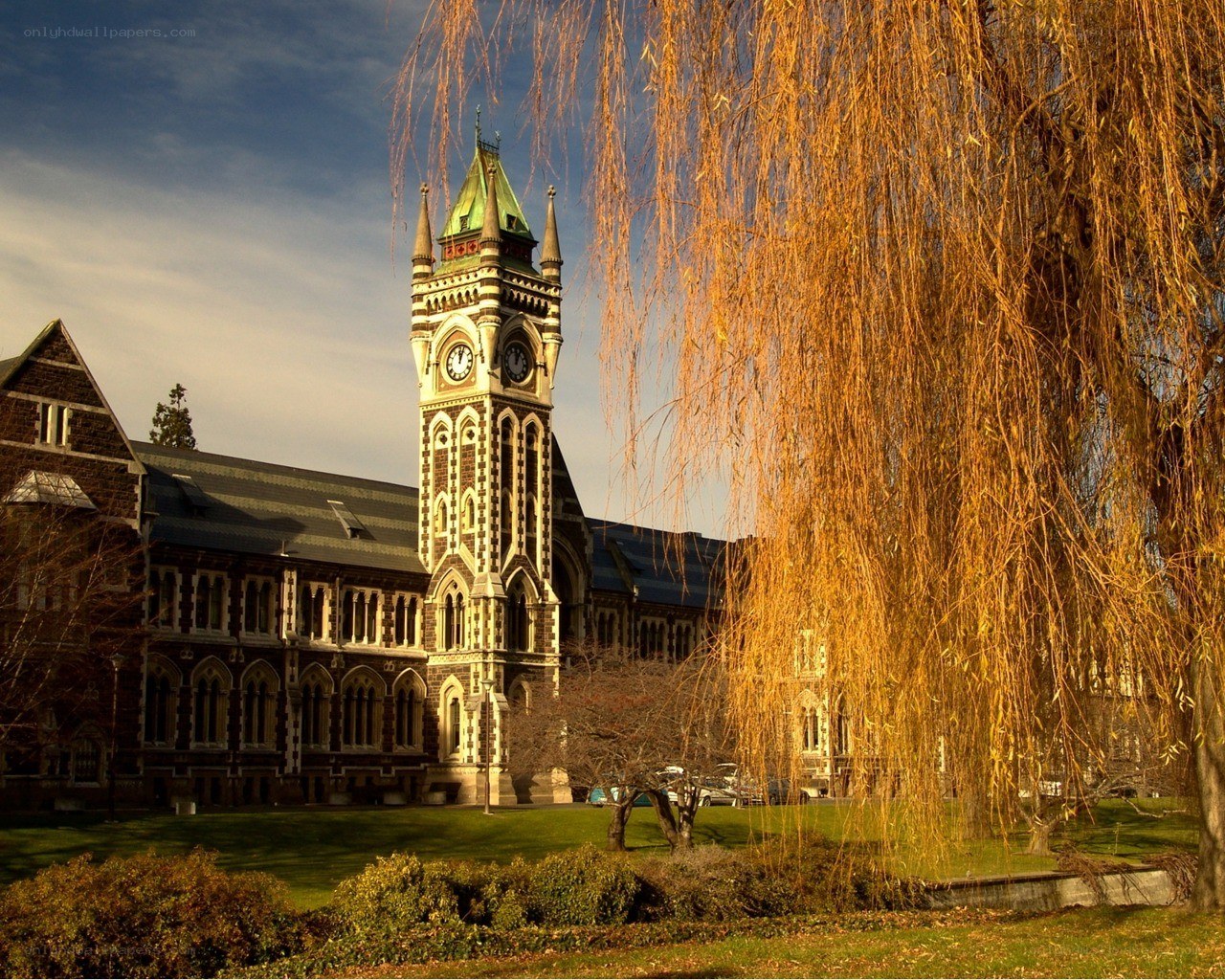 Clock tower on a sunny day