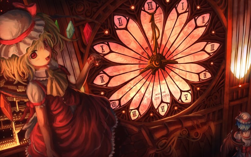 clock tower with anime girl