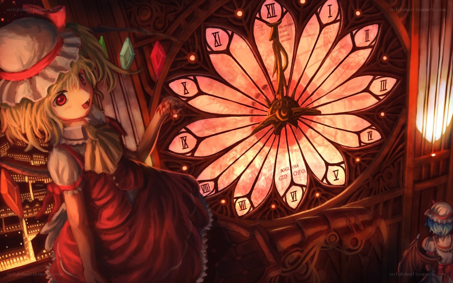 clock tower with anime girl