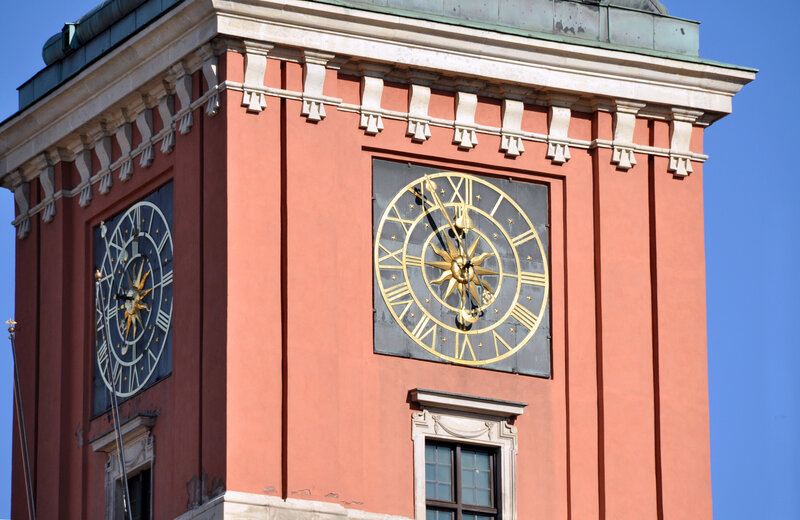 Clock Tower with Golden Clock