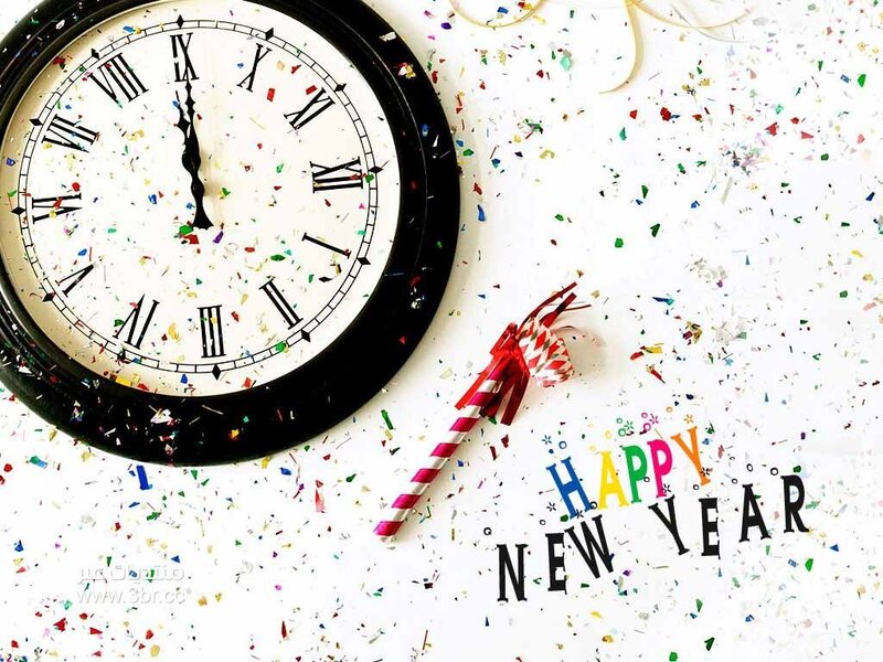 Clock with Confetti