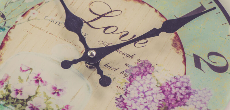 Clock with Floral Design