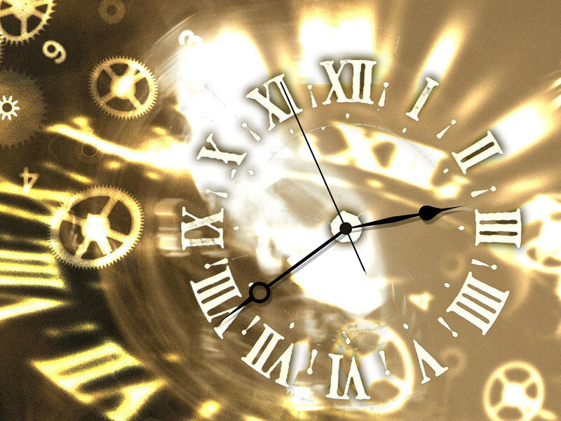 clock with gears and light