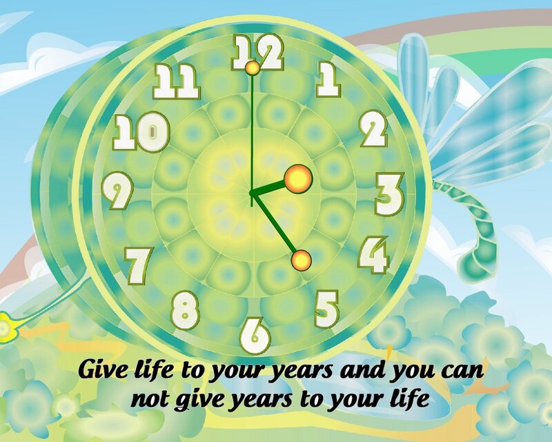 Clock with inspirational quote
