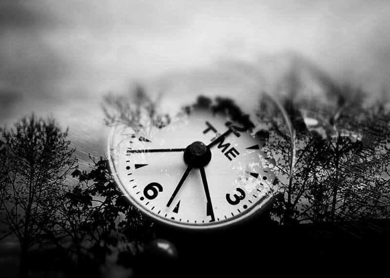 Clock with Nature Overlay