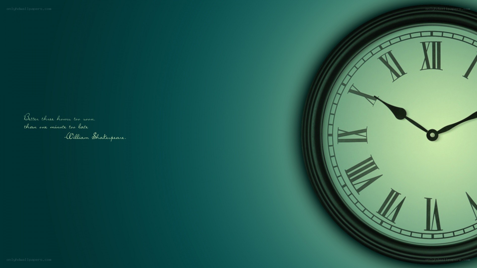 clock with quote wallpaper