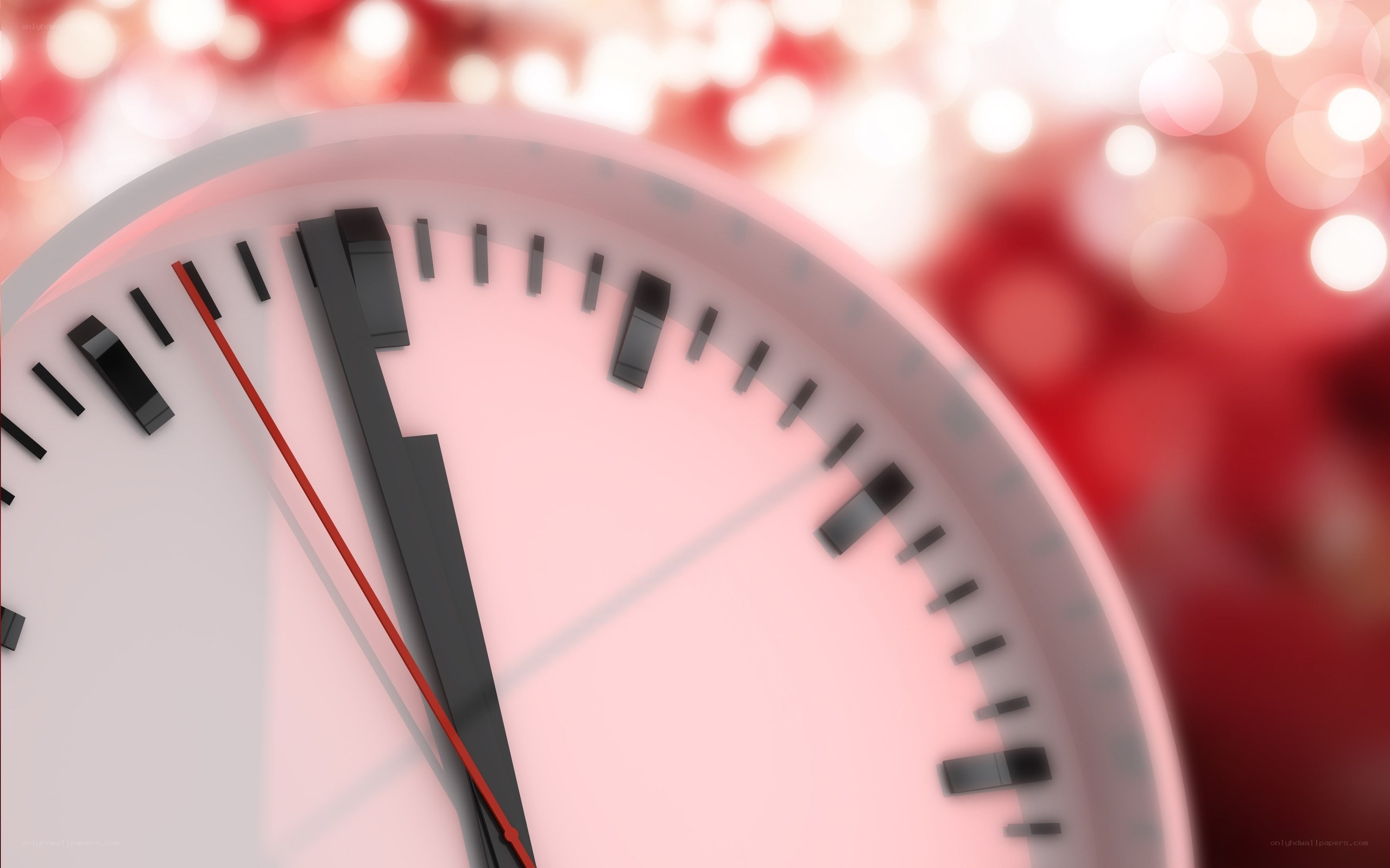clock with red background