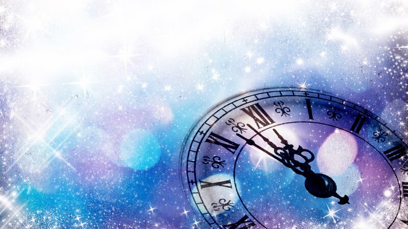 Clock with Roman Numerals — Blue