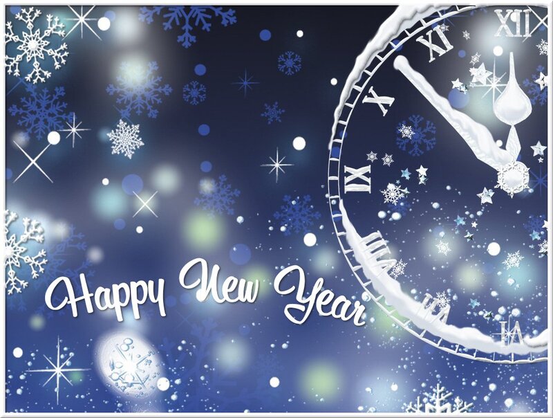 Clock with Snowflakes