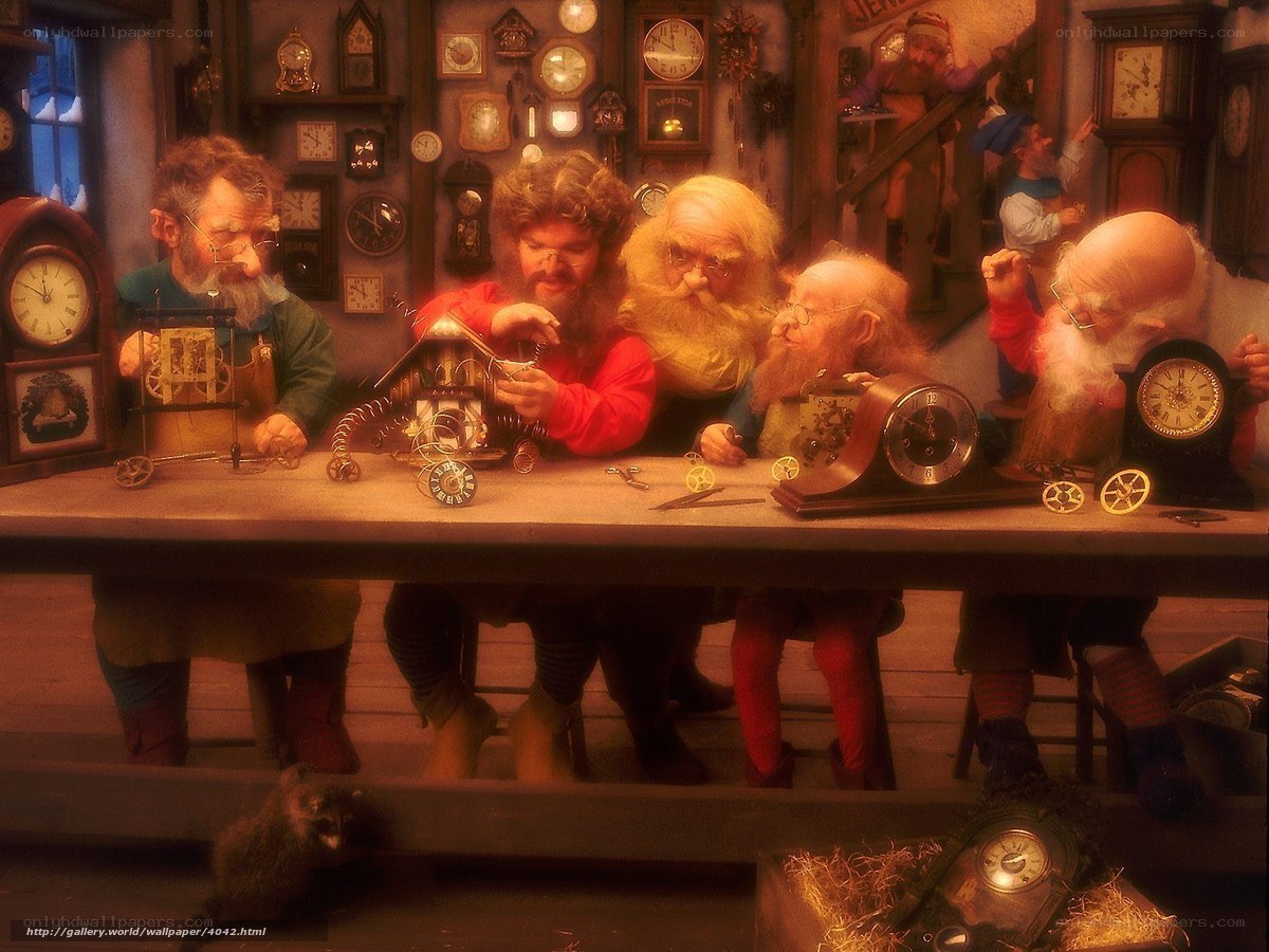 Clockmakers in a workshop