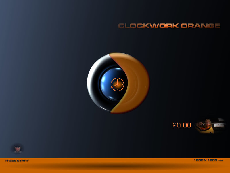 Clockwork Orange game start screen