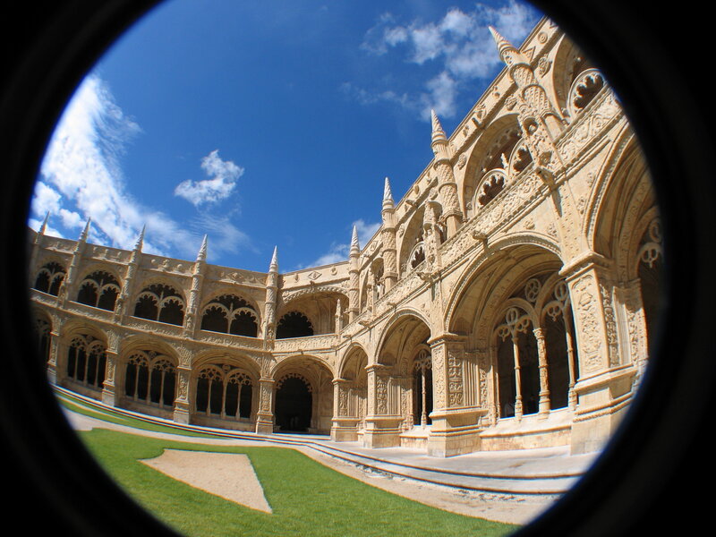 cloister courtyard view