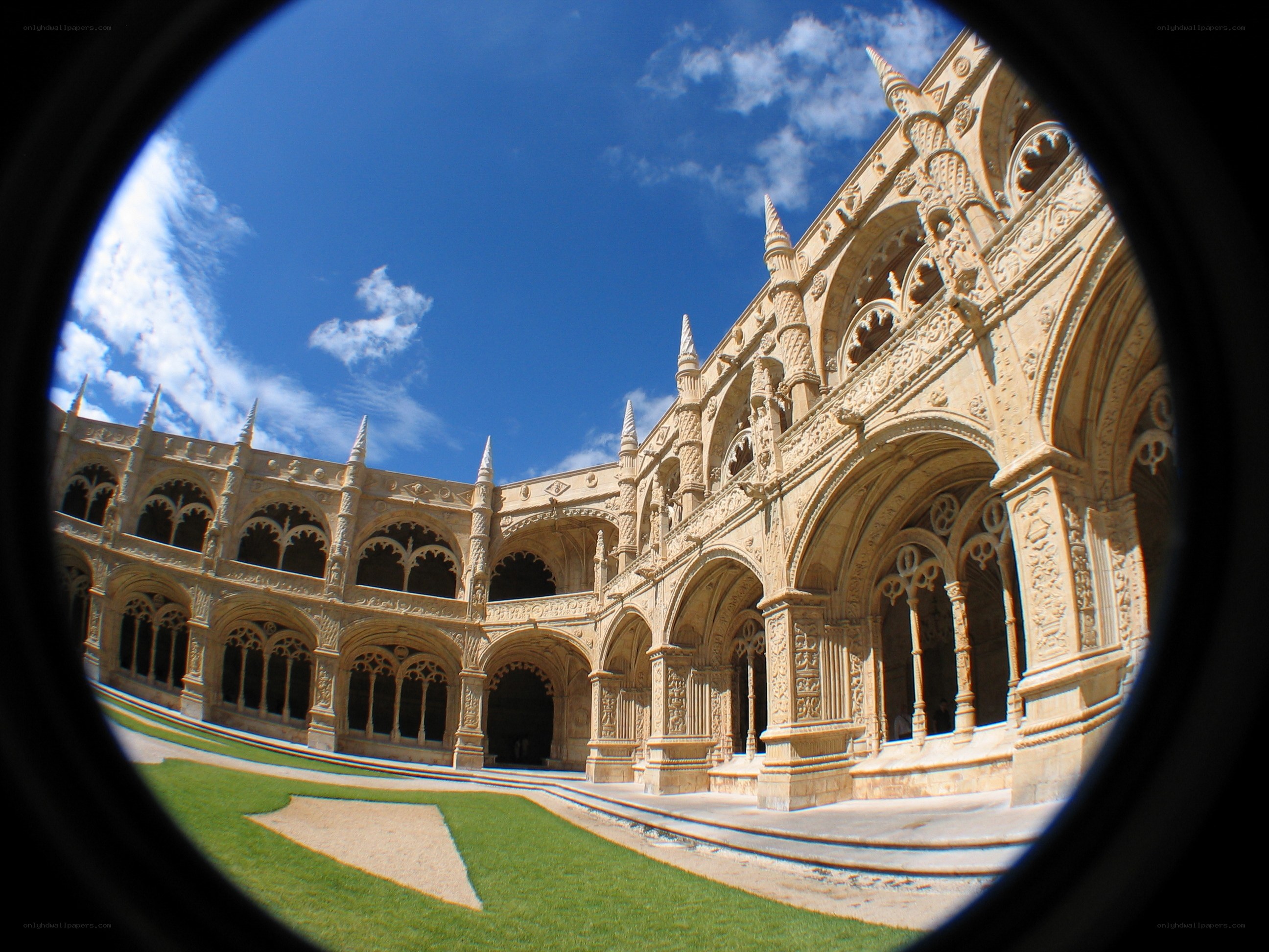 cloister courtyard view