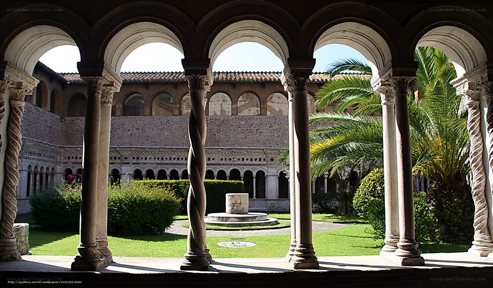 Cloister courtyard with columns
