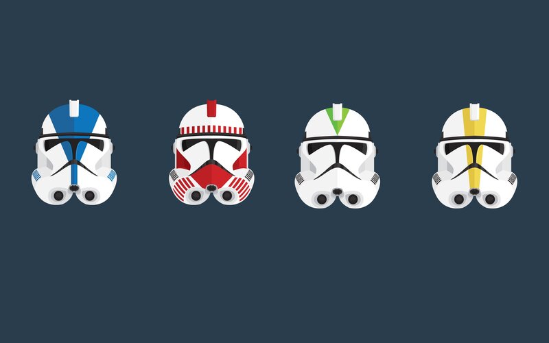 Clone Trooper Helmets — White