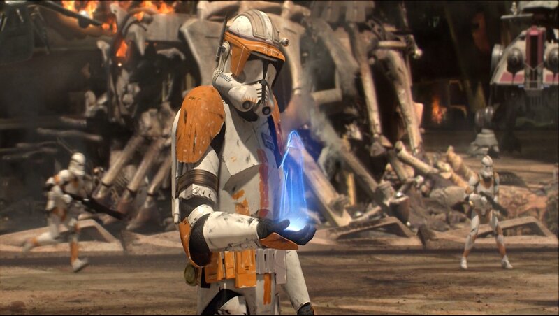 Clone Trooper Holding Crystal