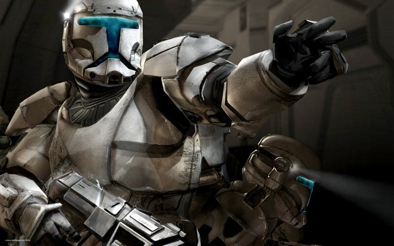 clone trooper in action
