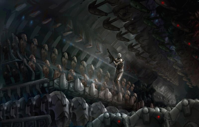 Clone trooper in battle