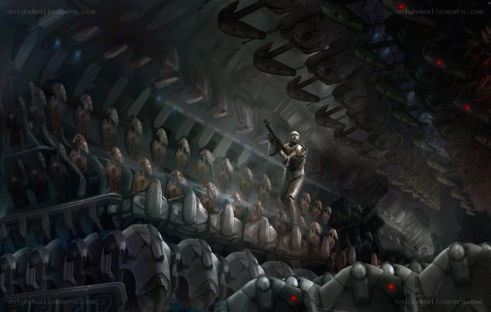 Clone trooper in battle