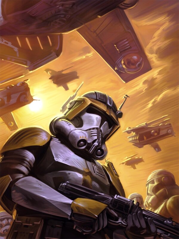 Clone Trooper in Battle — Yellow