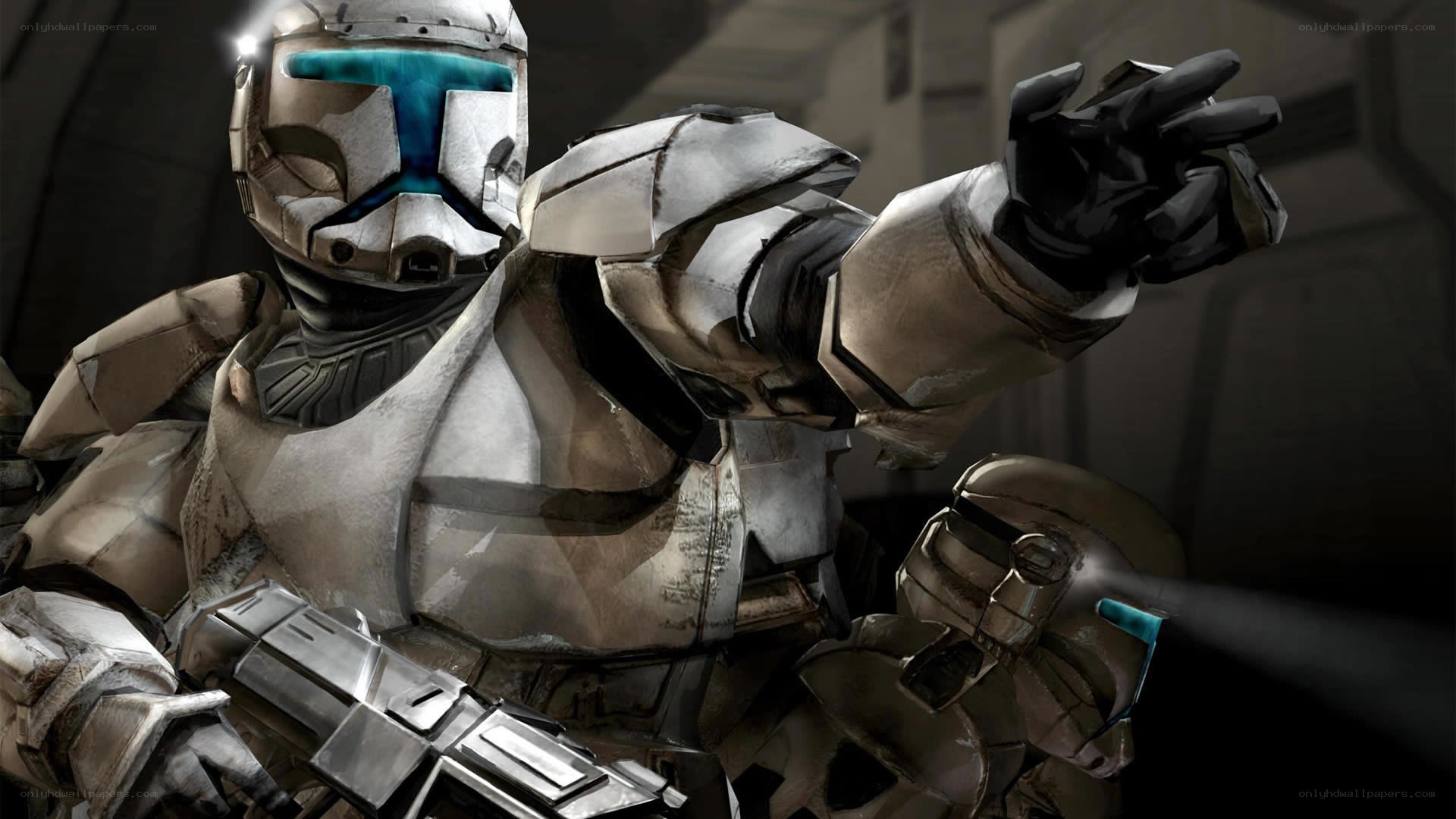 clone trooper in combat