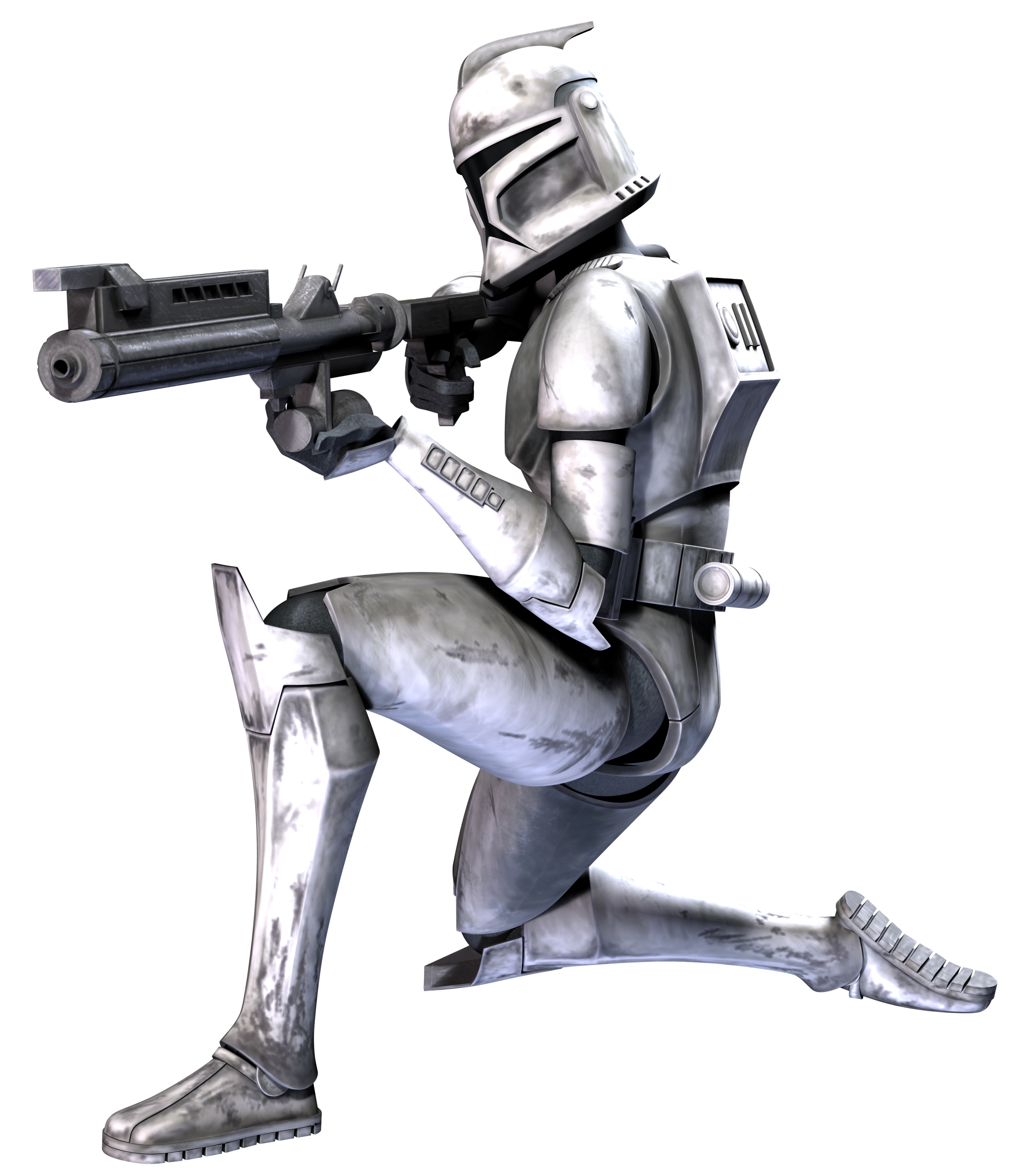 Clone trooper in combat stance