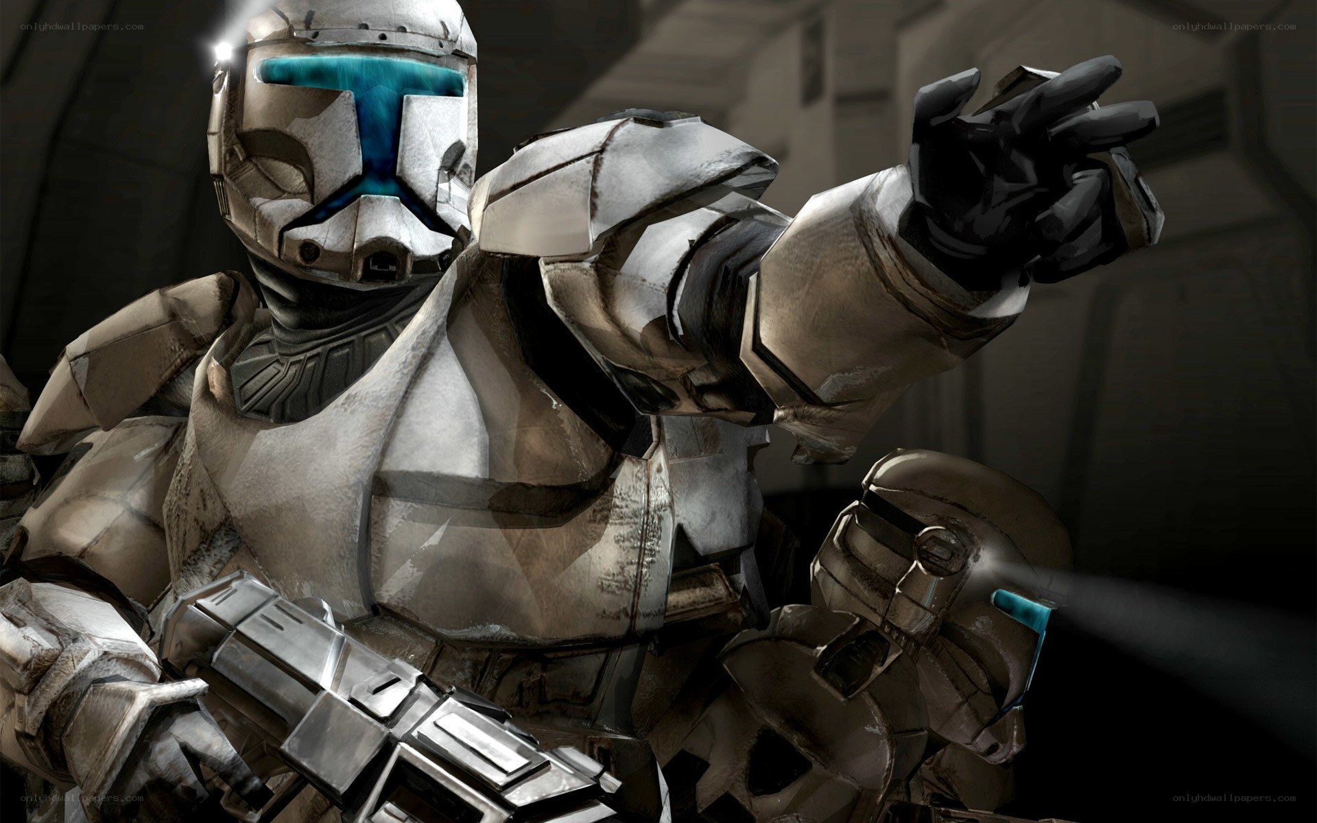 clone trooper in combat