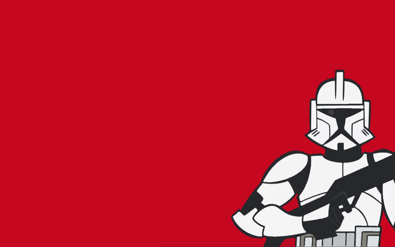 Clone Trooper on Red Background
