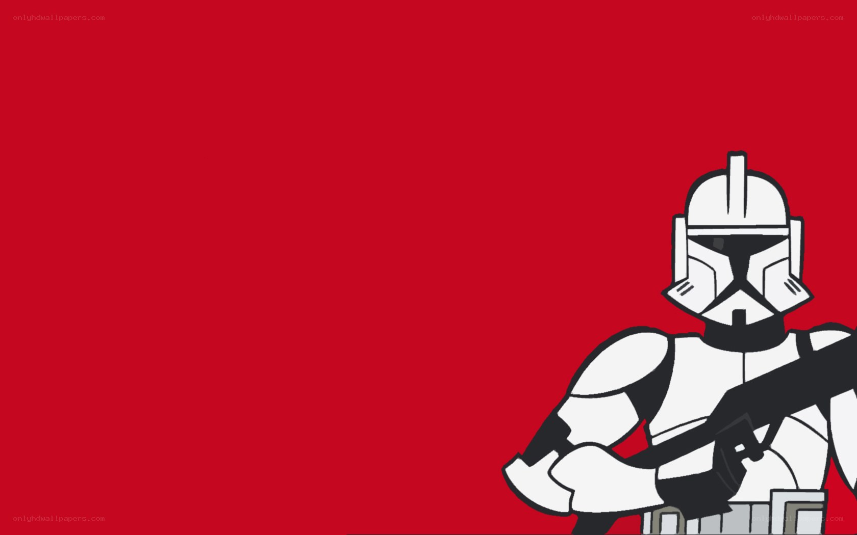 Clone Trooper on Red Background