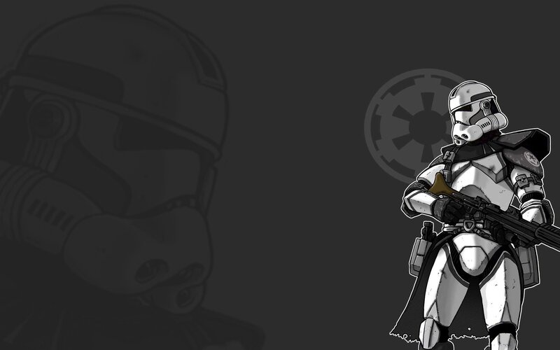 Clone Trooper Soldier — Black, Dramatic, Digital Art