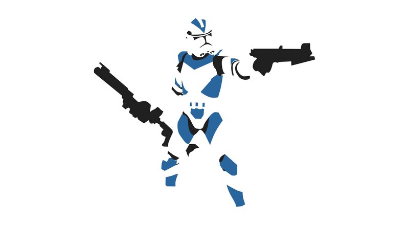 Clone Trooper Soldier — Blue, Action
