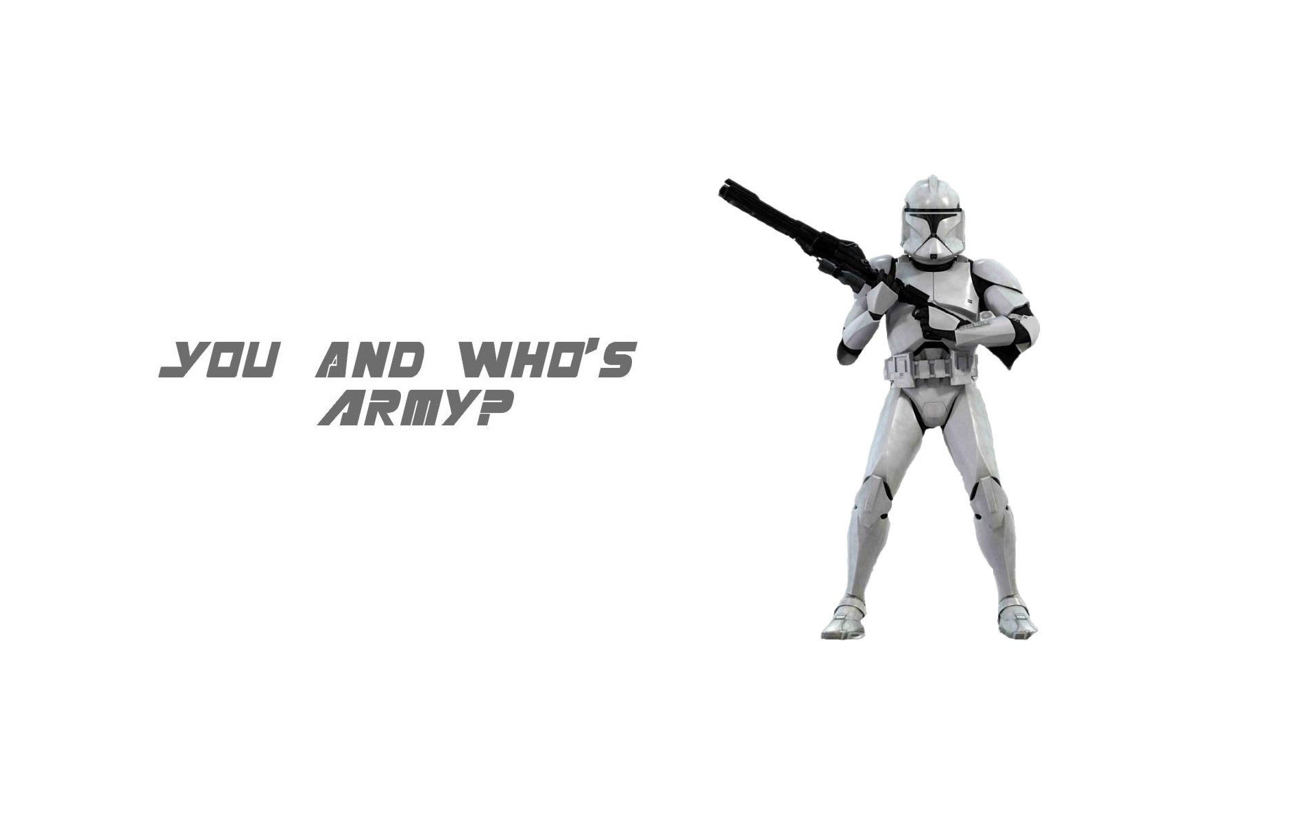 clone trooper with blaster