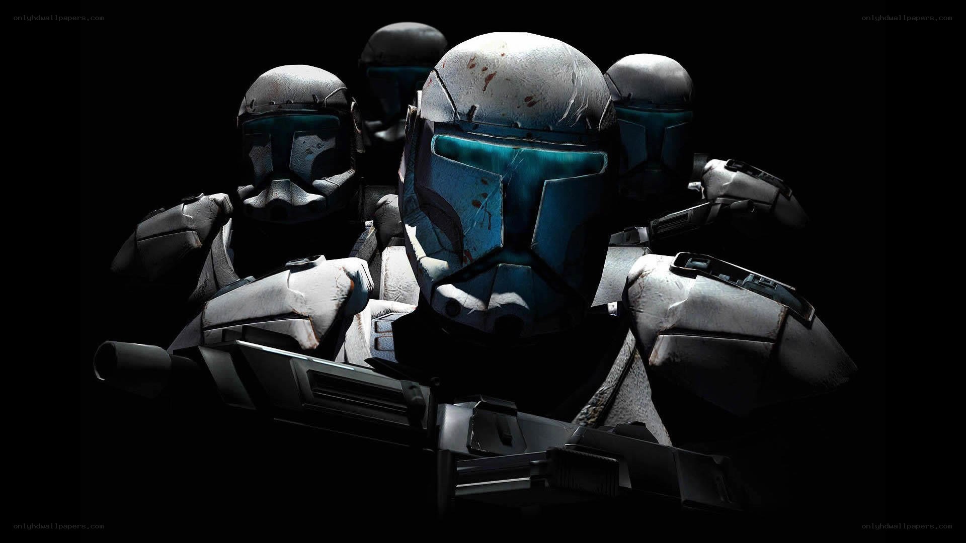 Clone troopers in battle gear