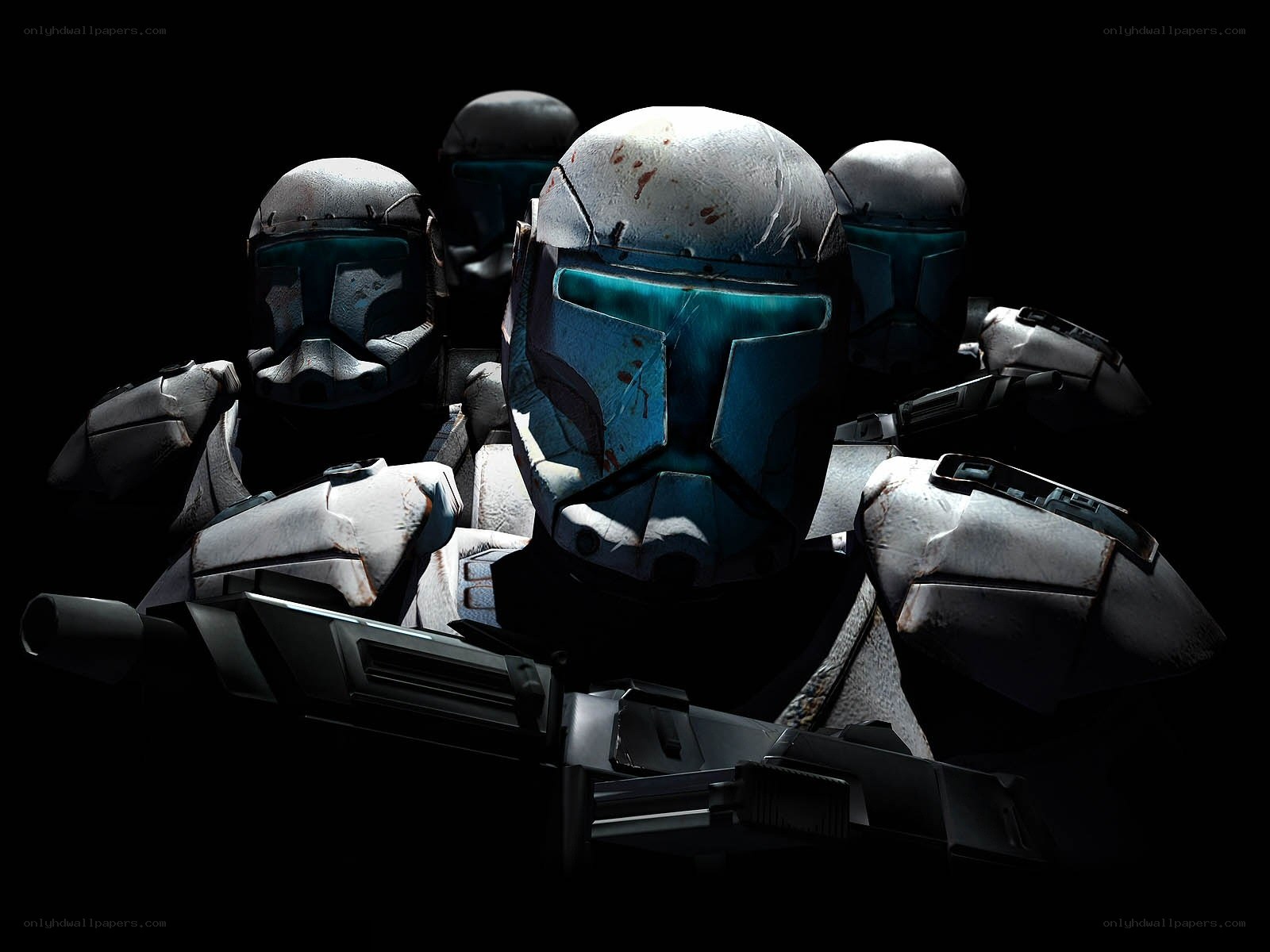 Clone troopers in battle gear
